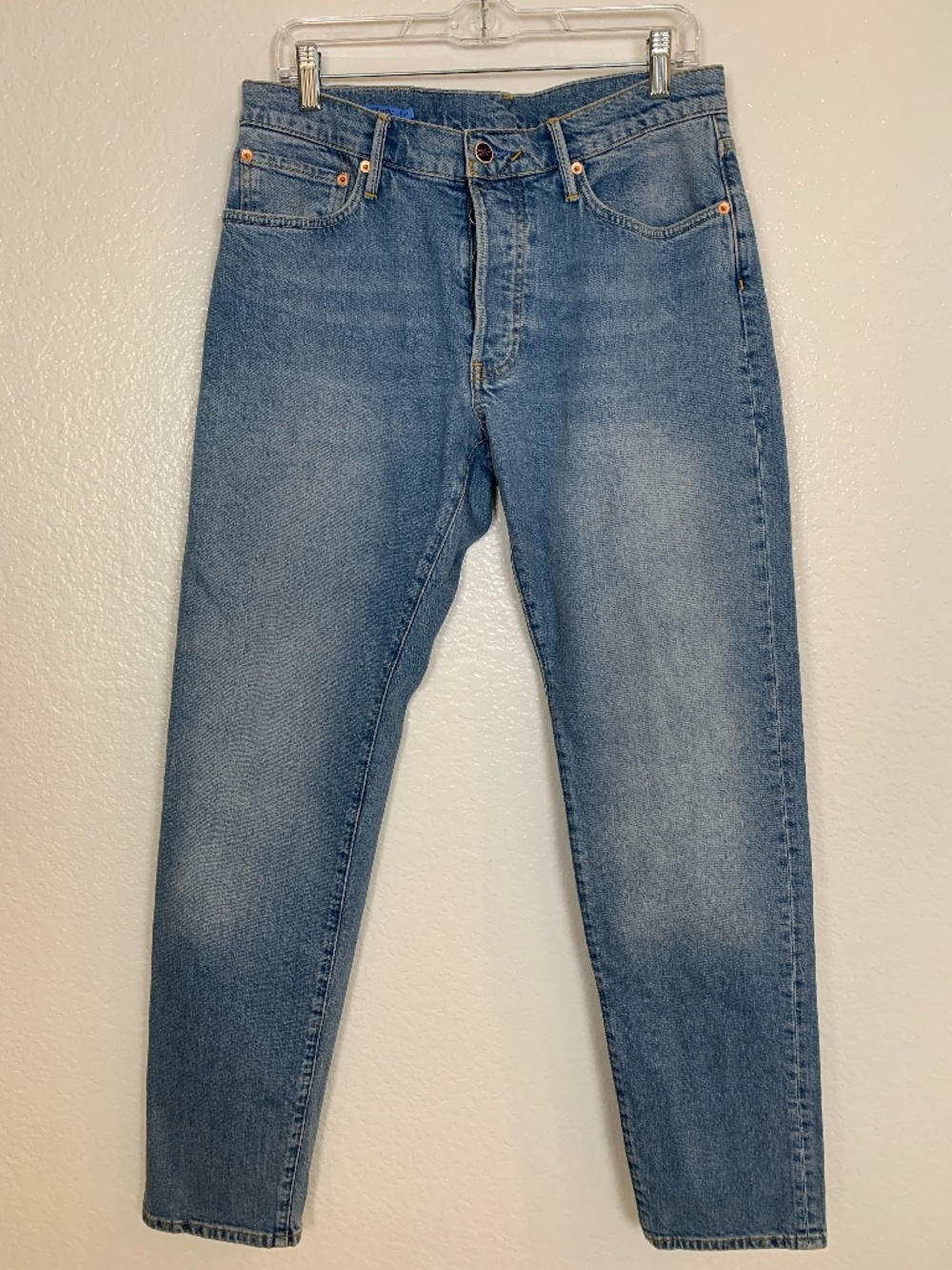 J. McLaughlin Button Fly Jeans Men's Size 31X 31 Light Blue 5 Pocket Design
